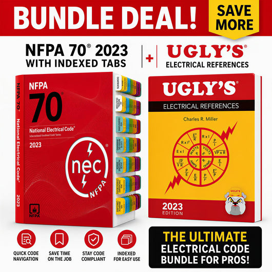 2023 NFPA 70 National Electrical Code (NEC) Softcover Bundle with Tabs & Ugly's Electrical References